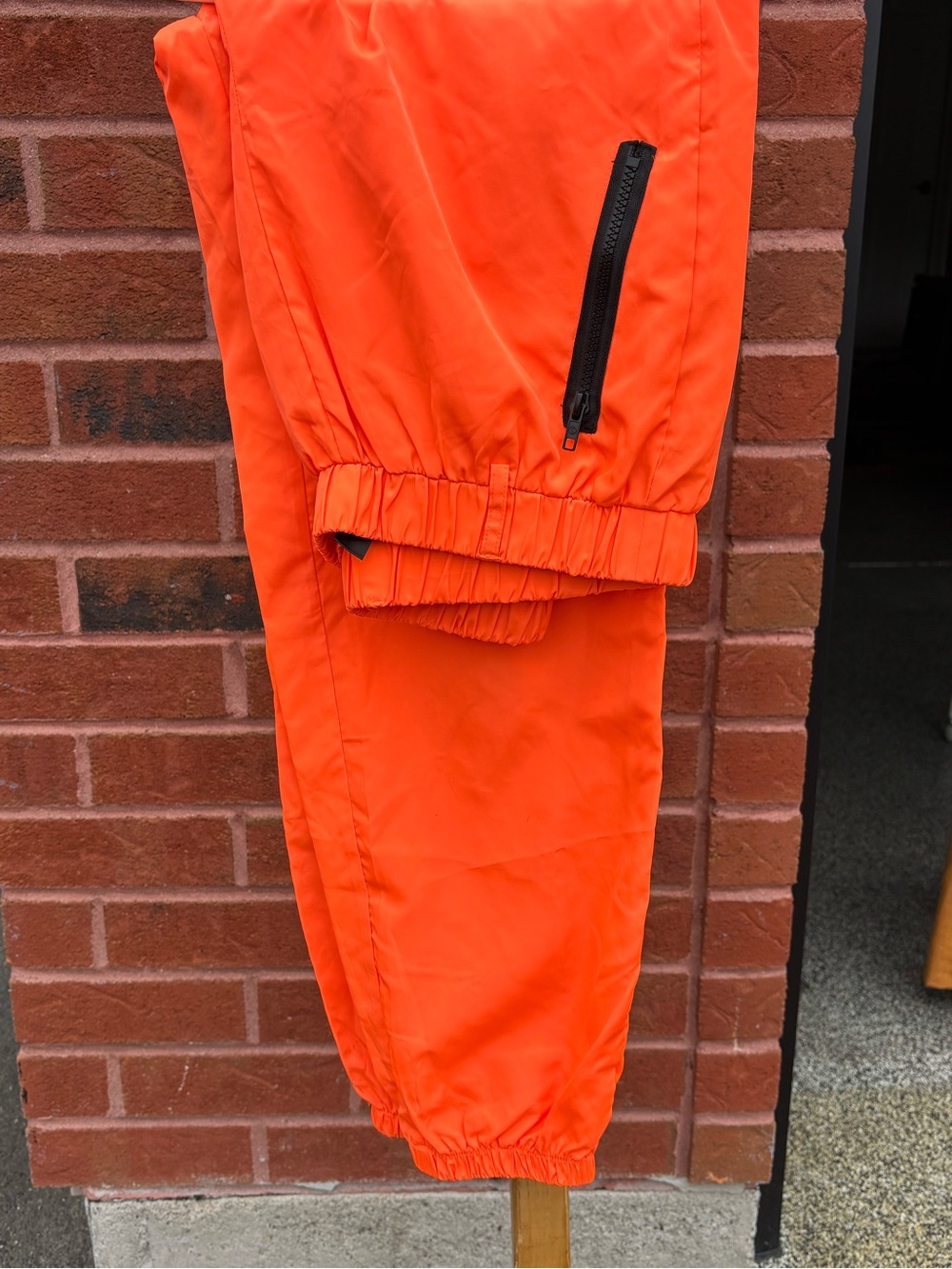 SHEIN Bright Orange Elastic Hem Cargo Joggers